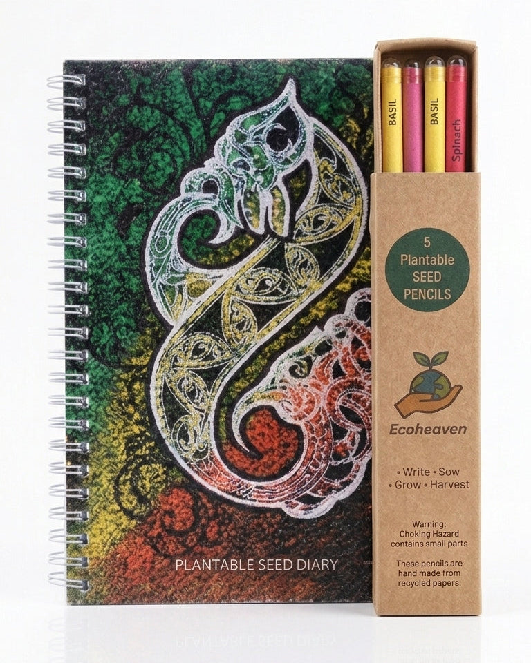 Plantable Māori Design Diary & Pencil Pack Bundle